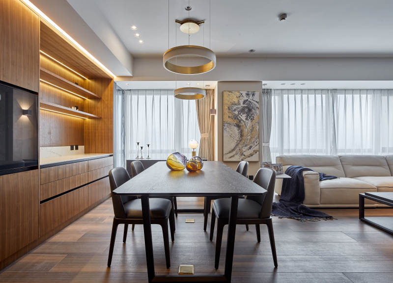 现代简约客厅餐厅图片