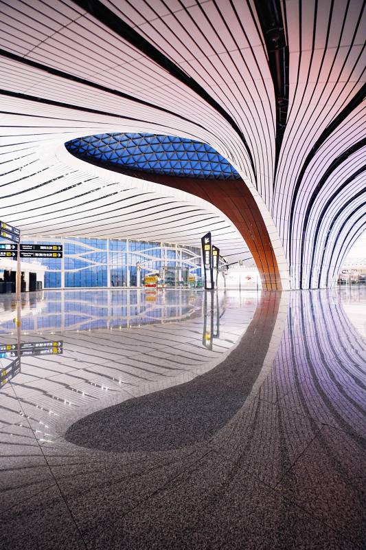 北京大兴机场 未来感机场大厅图片