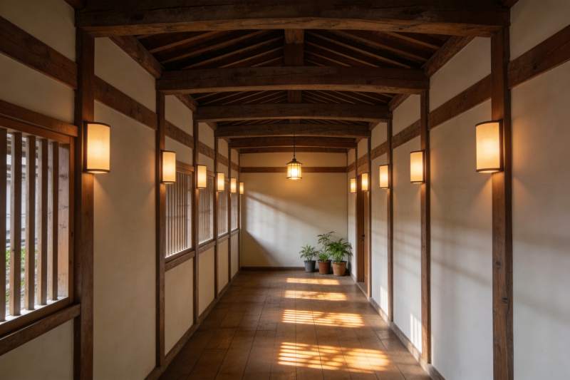 古韵长廊光影交错图片