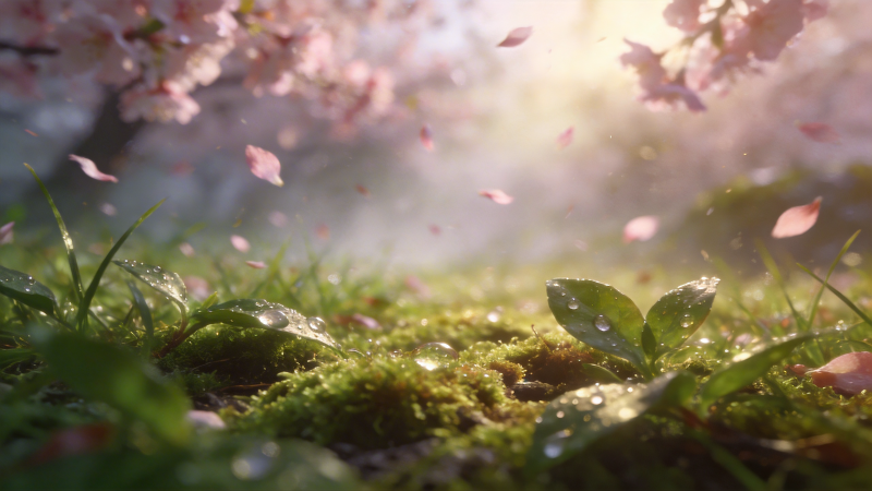 樱花落 春意浓图片