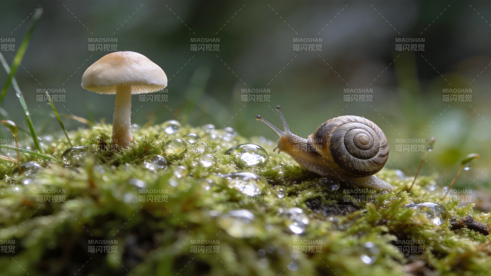 蜗牛与小菇共舞图片