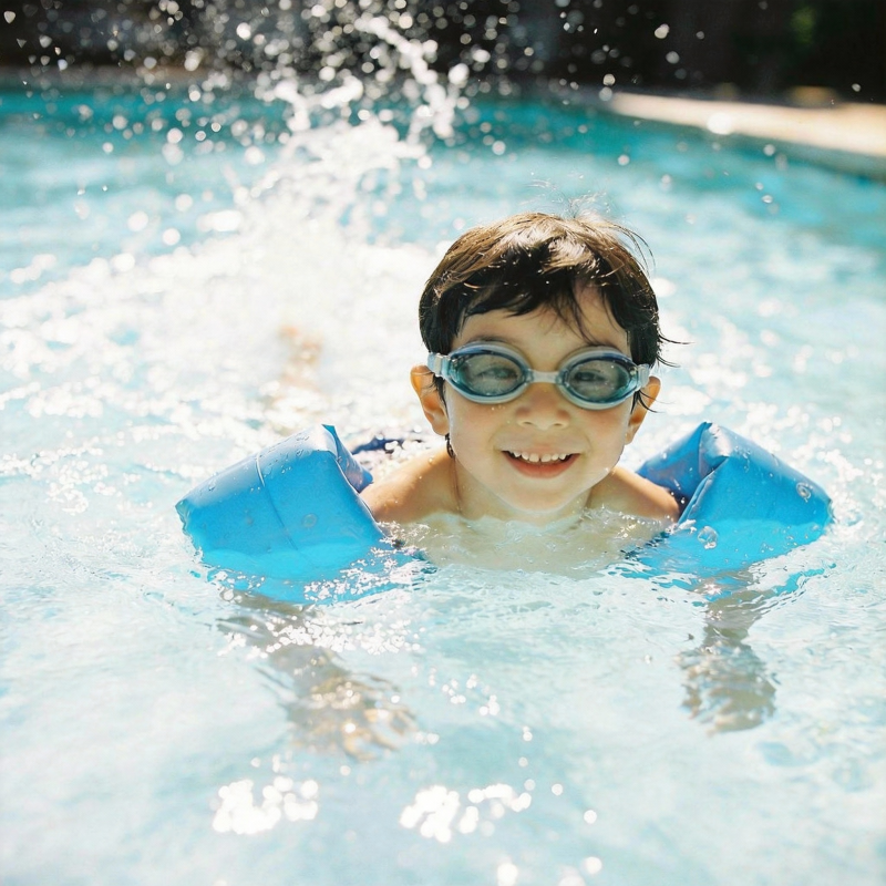 泳池里的快乐时光图片