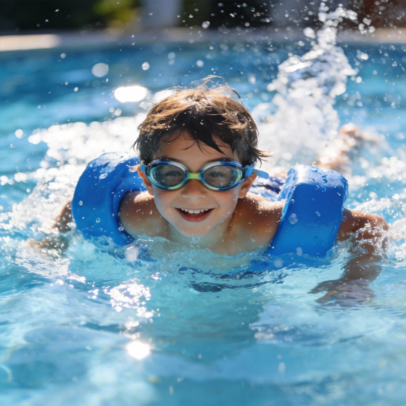 快乐游泳小宝贝图片