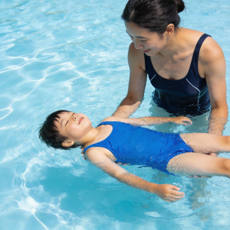 泳池亲子时光图片