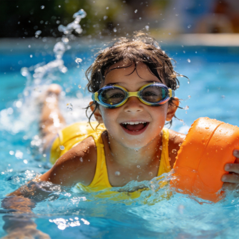 泳池里的快乐时光图片