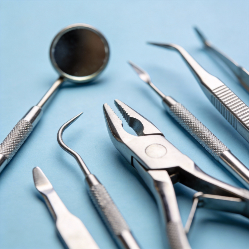 牙科工具特写图片