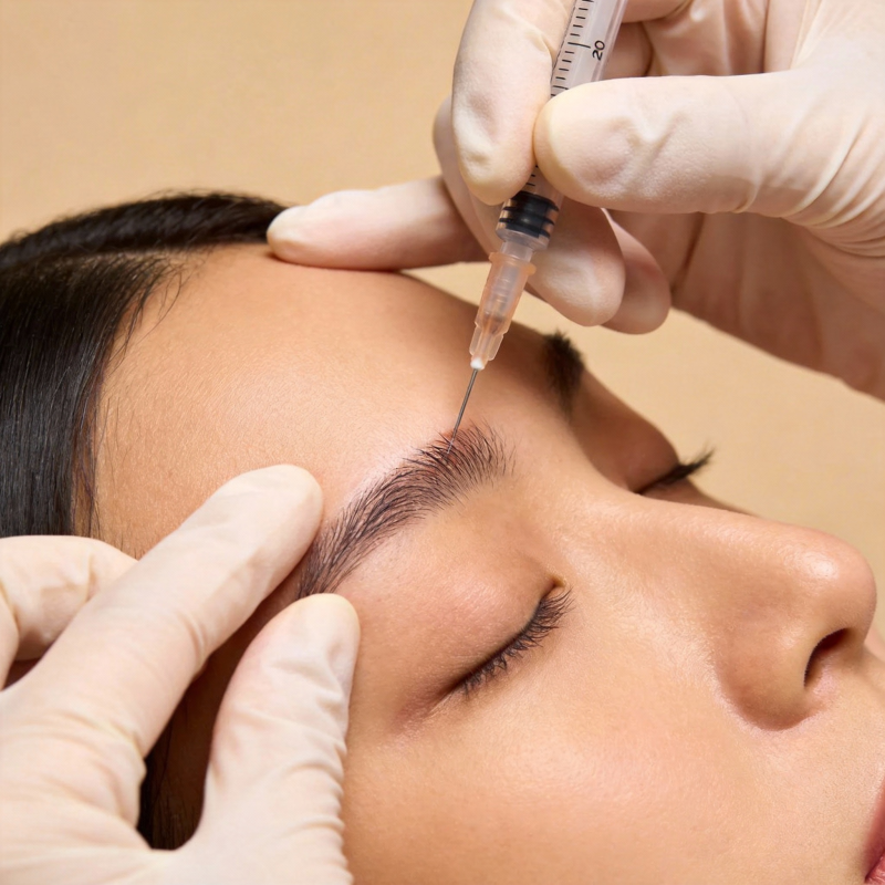 眉间注射美容图片