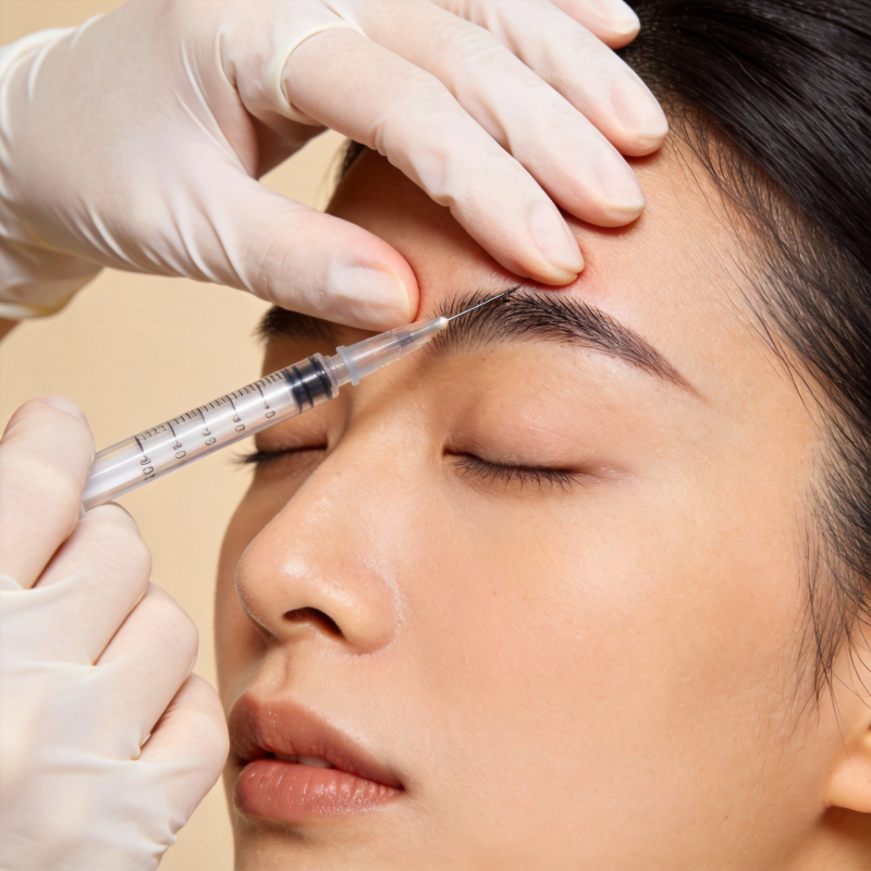 眉间注射美容图片