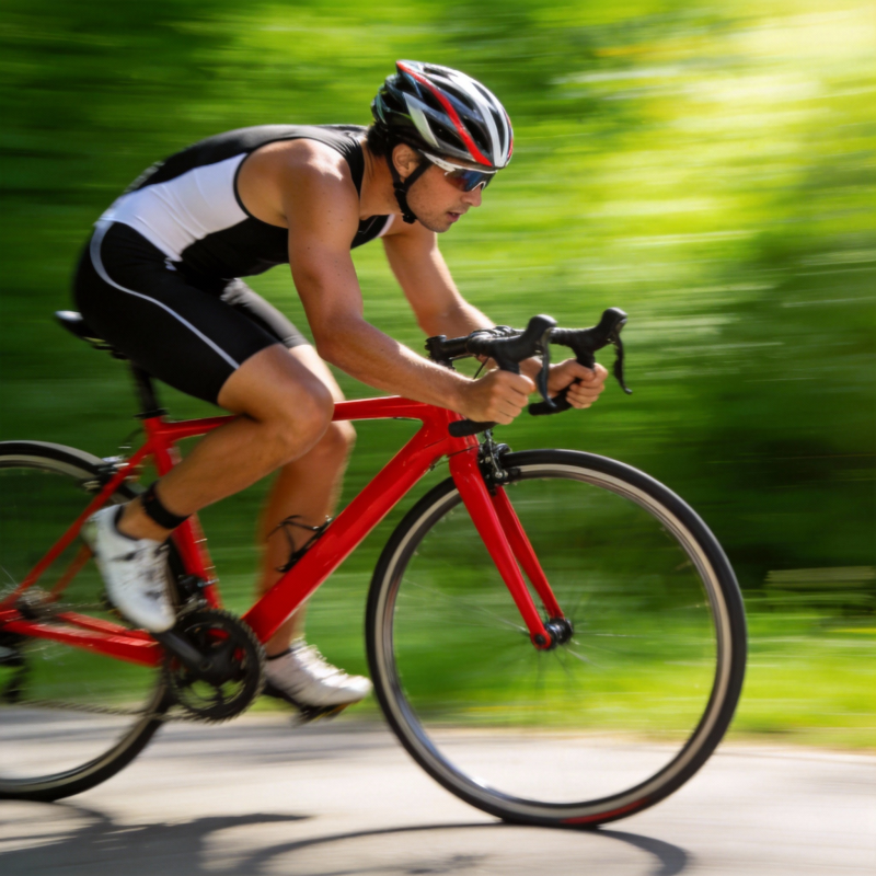 疾驰的骑行者图片