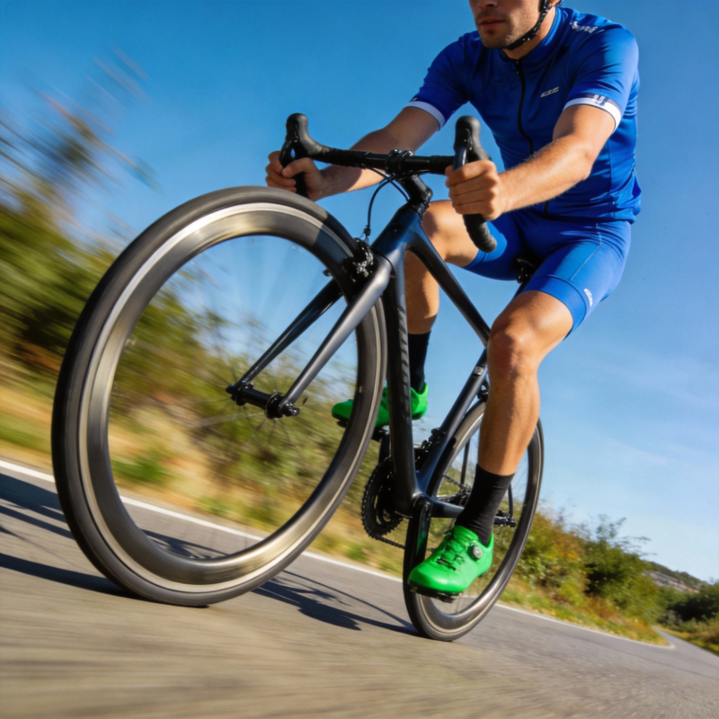 疾驰的骑行者图片