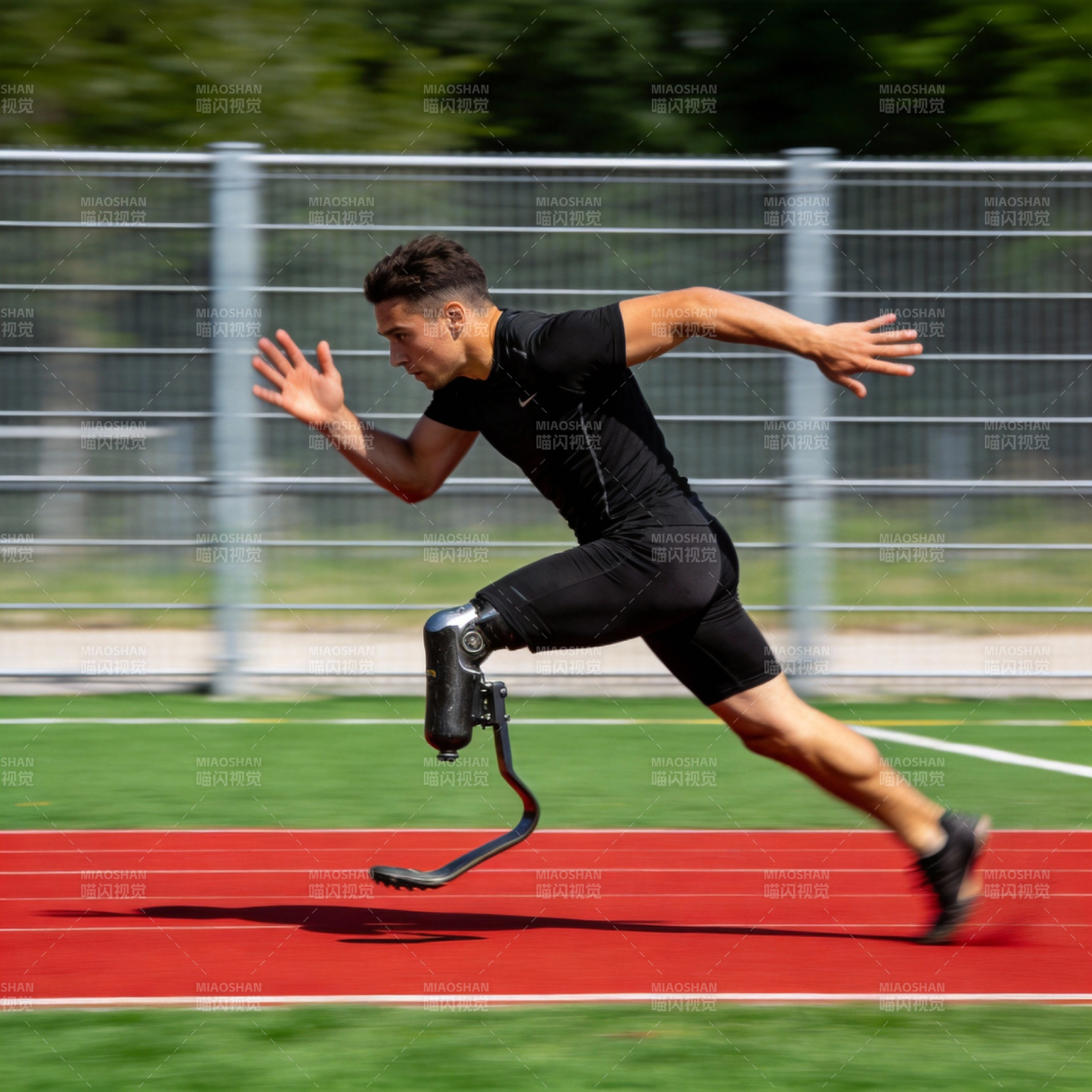 奔跑的残奥运动员图片