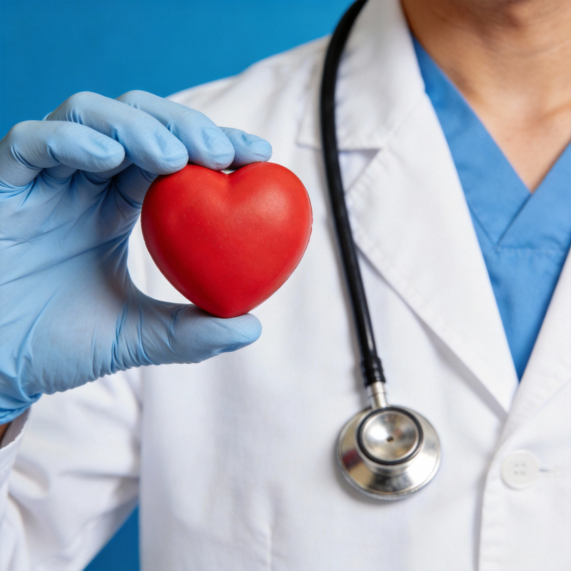 医生手捧红心图片