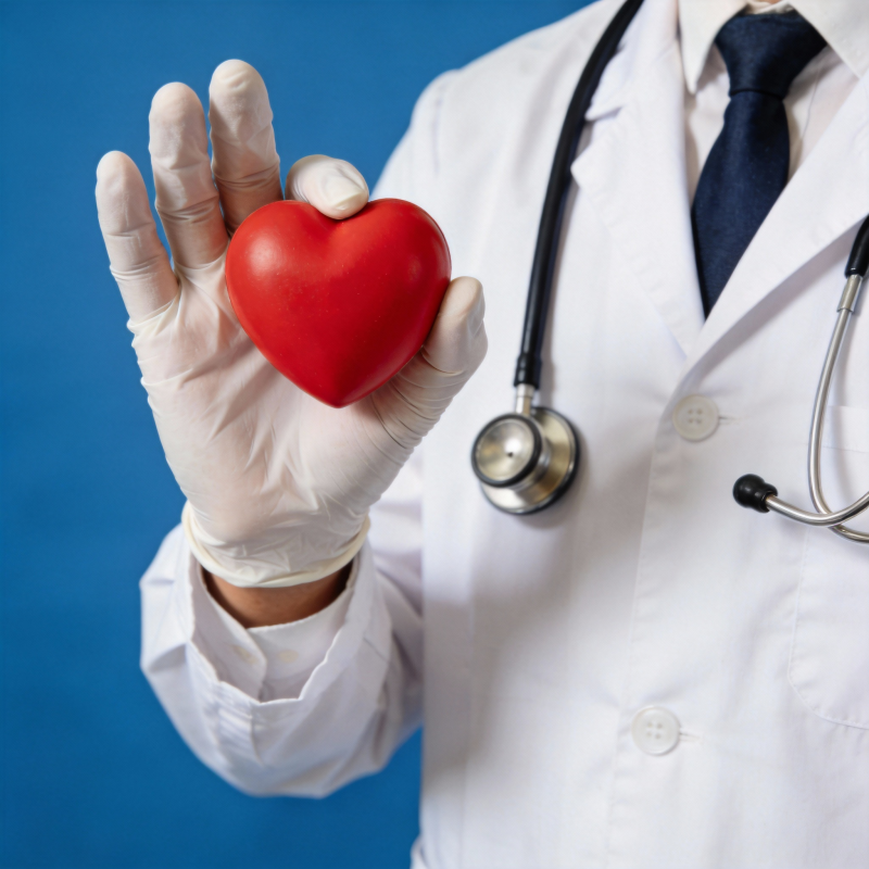 医生手捧红心图片