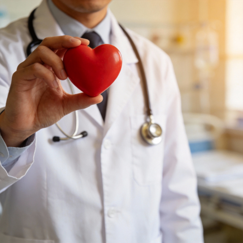 医生手持红心图片