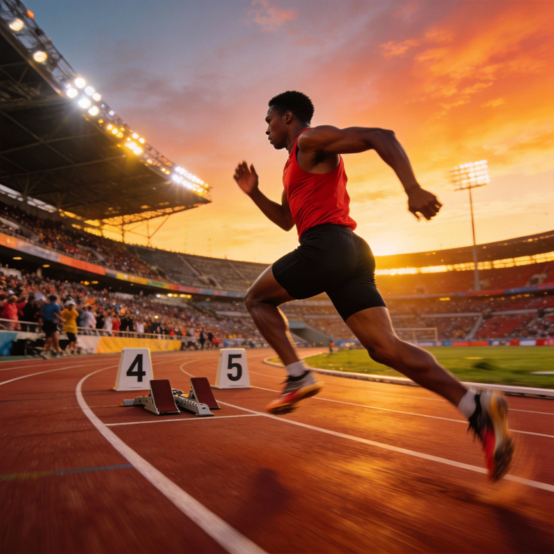 赛道上的冲刺瞬间图片
