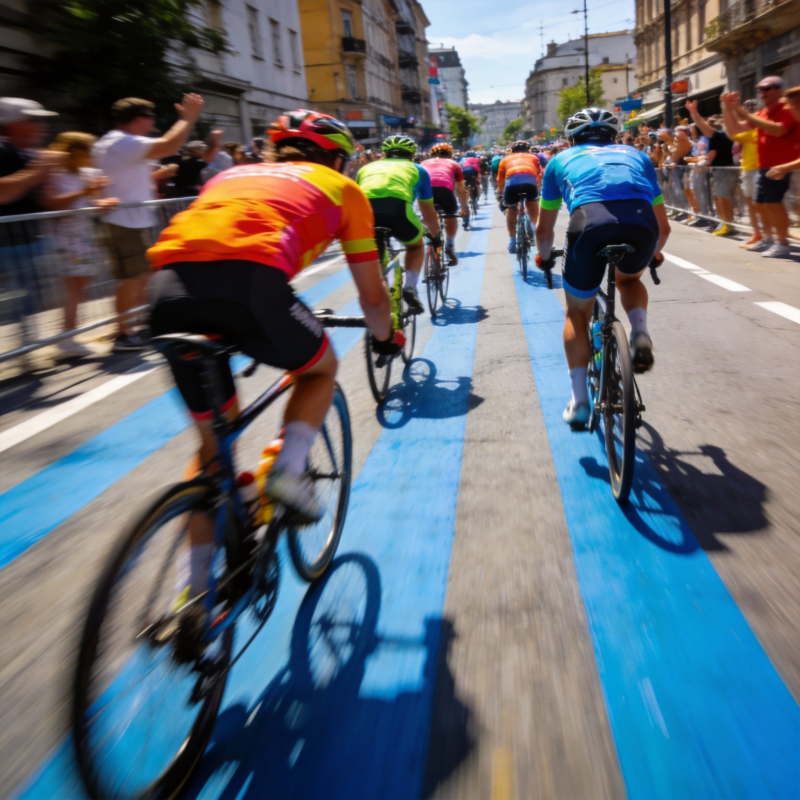 自行车赛激烈进行图片