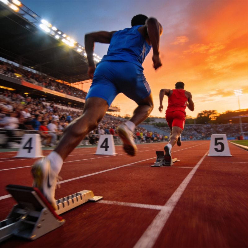 百米冲刺瞬间图片