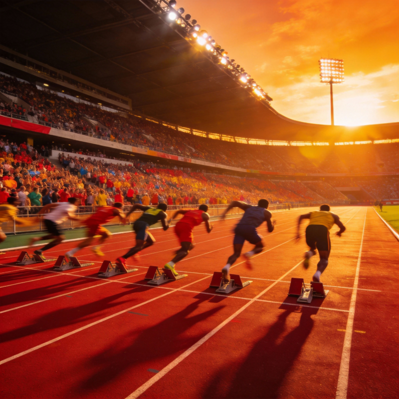 赛道上的速度对决图片