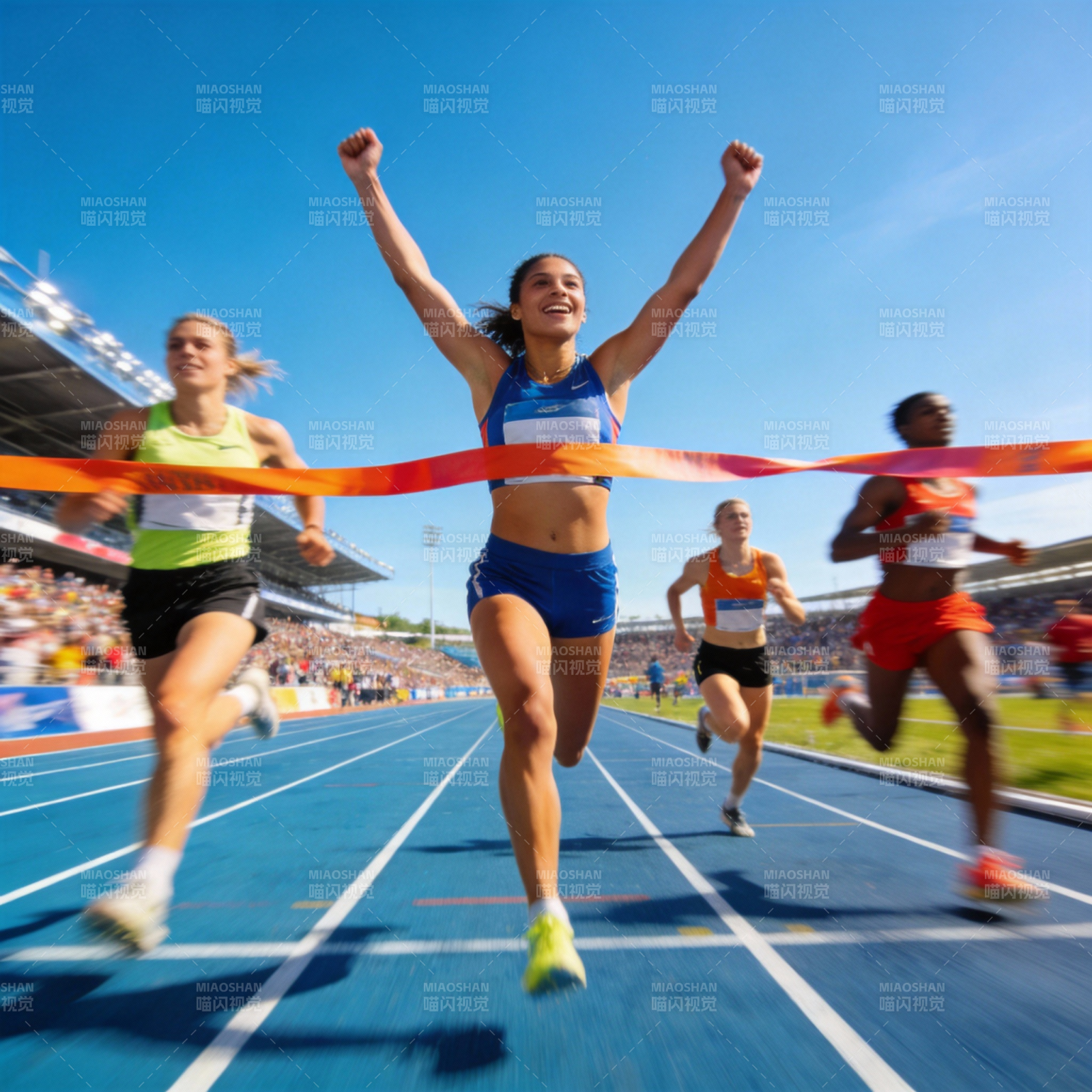 冲刺夺冠瞬间图片