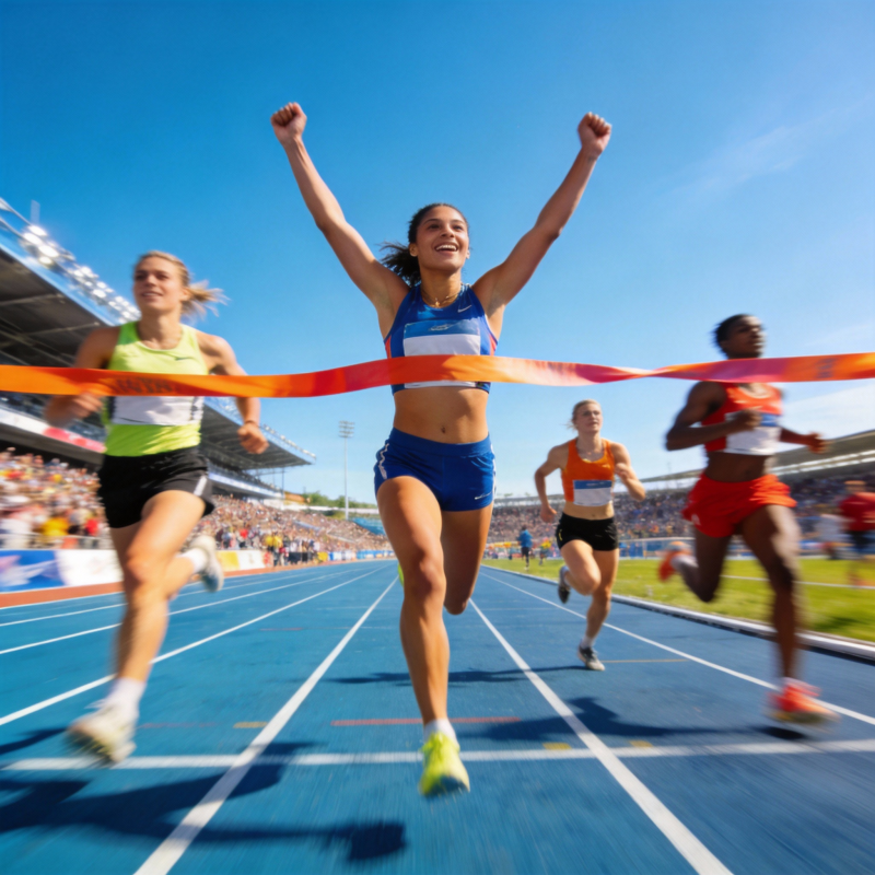 冲刺夺冠瞬间图片