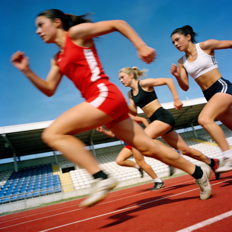 田径赛跑瞬间图片