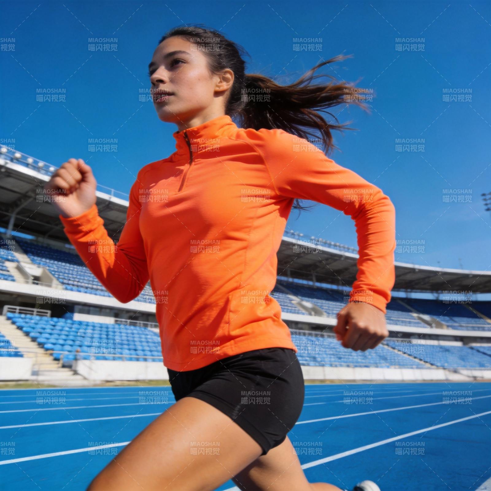 赛道上的奔跑者图片