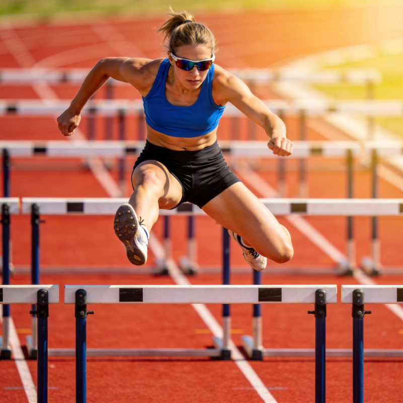 跨栏冲刺瞬间图片