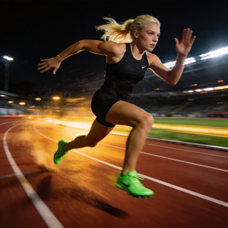 夜跑冲刺瞬间图片