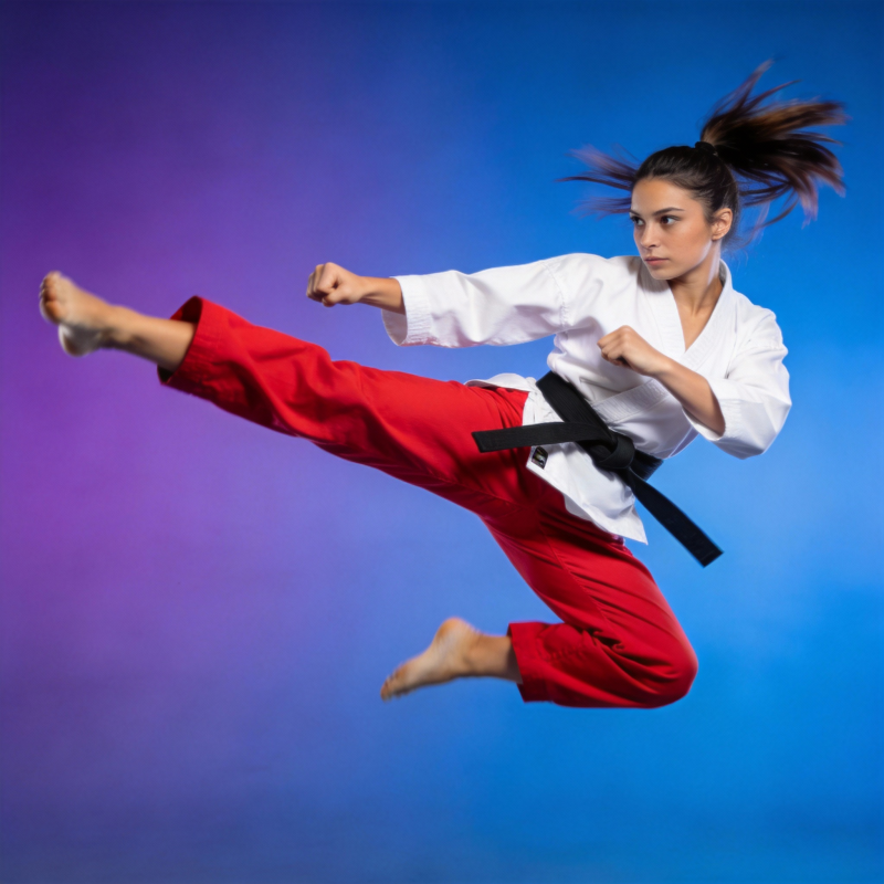 空翻踢腿 英姿飒爽图片