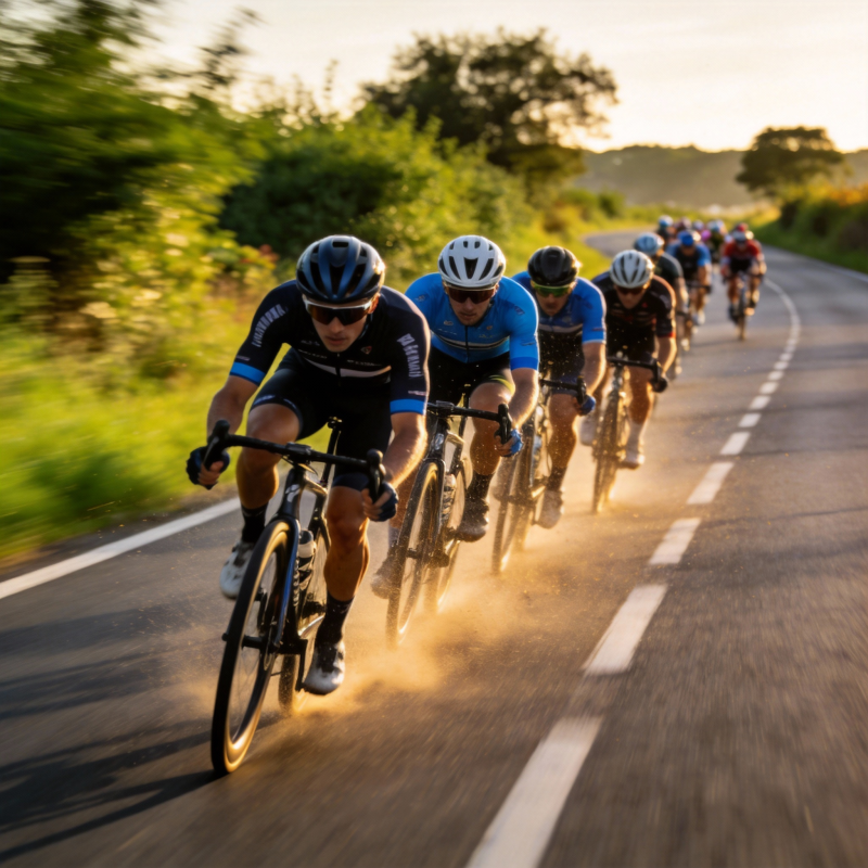 骑行队列疾驰图片