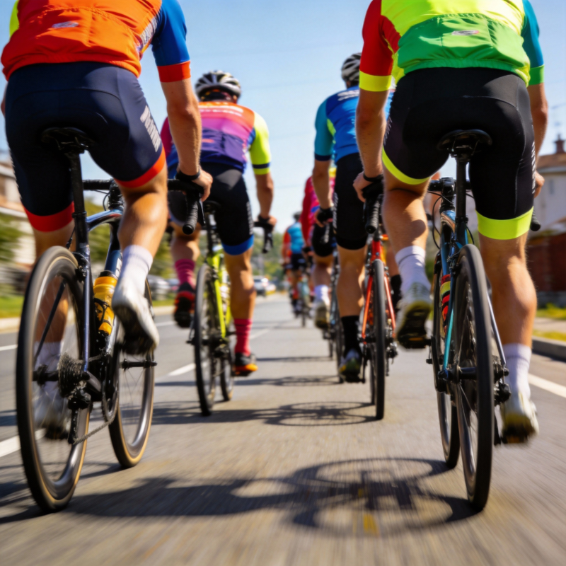 骑行者疾驰街头图片