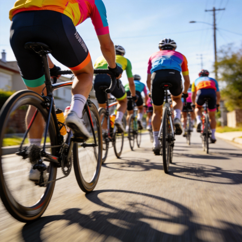 骑行队伍疾驰中图片