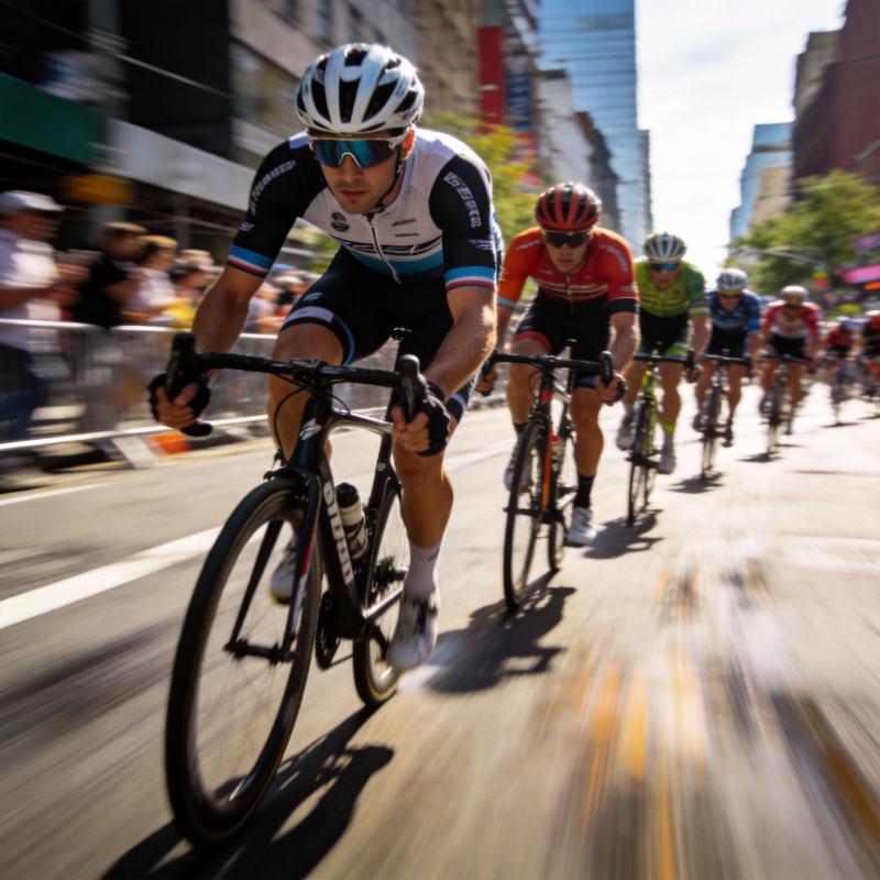 城市骑行竞速赛图片