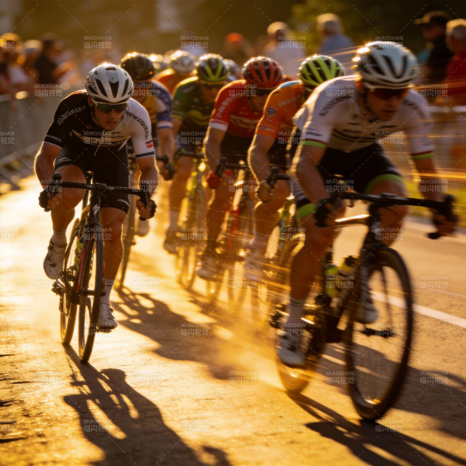 骑行竞技瞬间图片