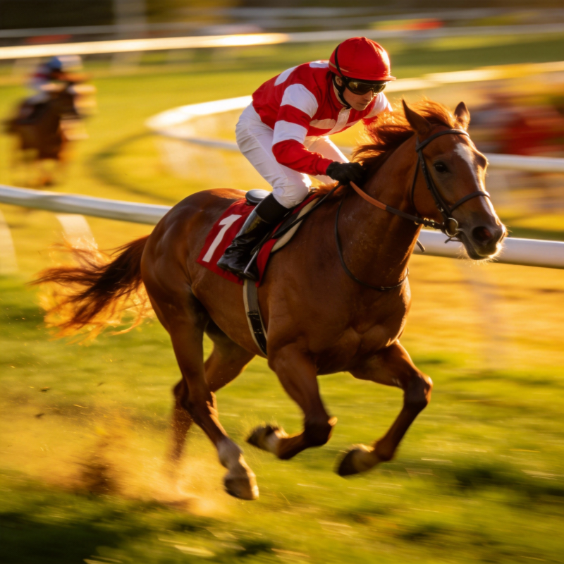 骏马疾驰赛场图片