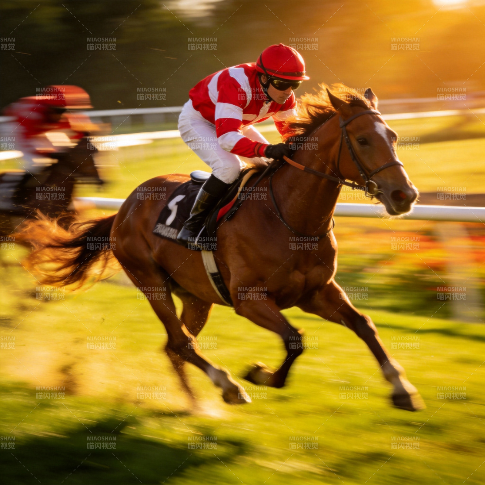 赛马疾驰瞬间图片