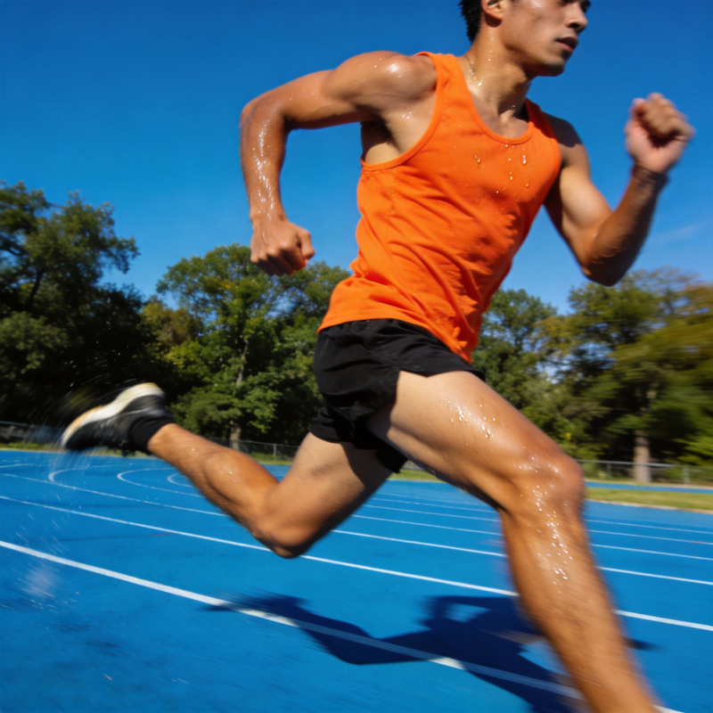 赛道上的奔跑者图片