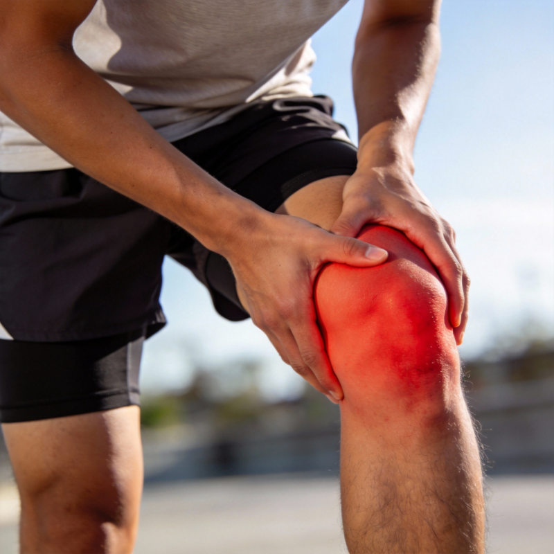 膝盖疼痛困扰运动者图片