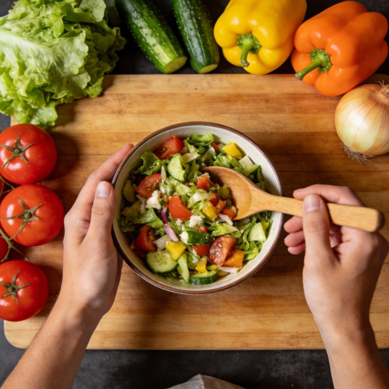 新鲜蔬菜沙拉图片