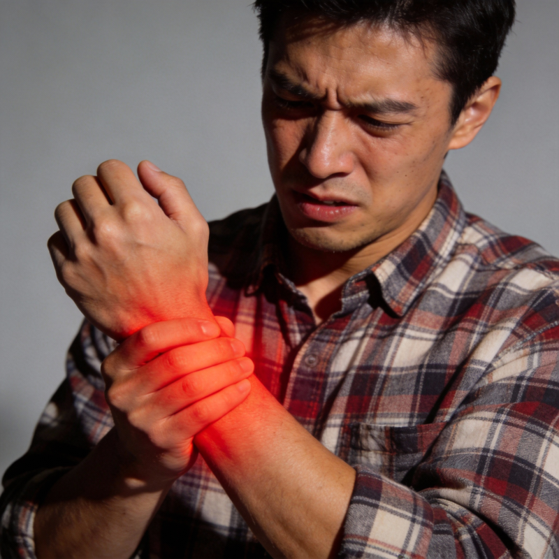 腕部疼痛难忍图片