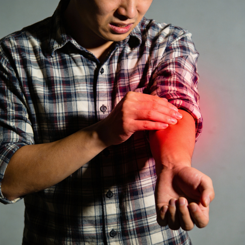 手腕疼痛难忍图片