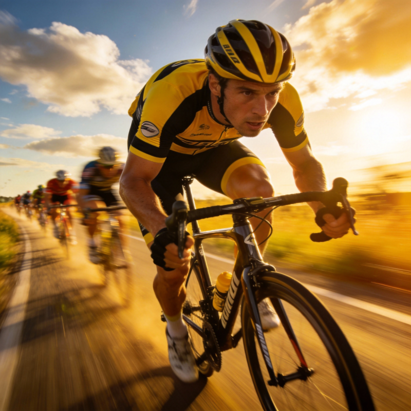 疾驰的骑行者图片