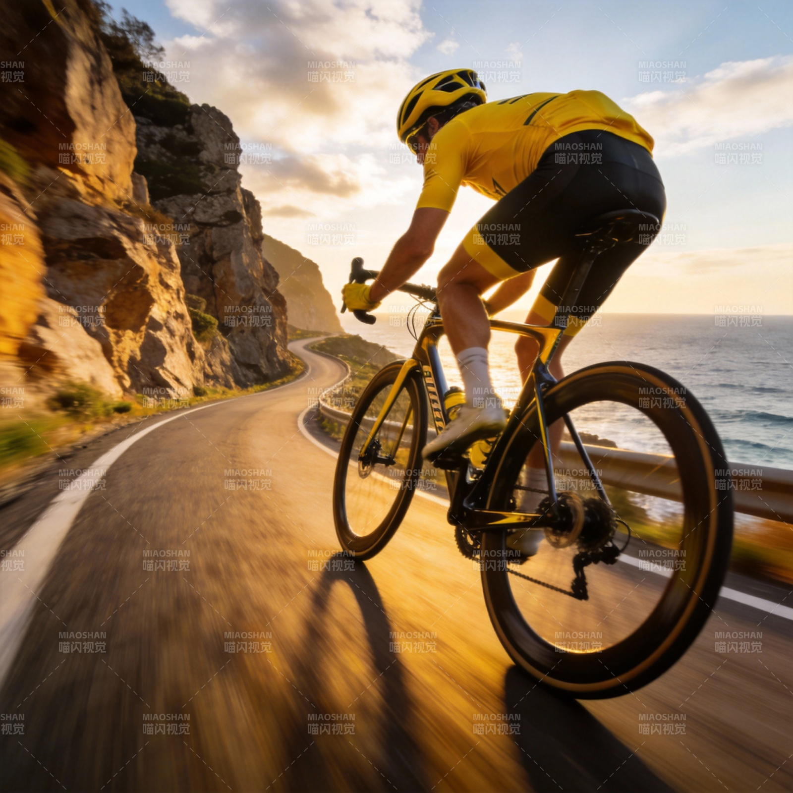 海岸骑行 速度与美景图片