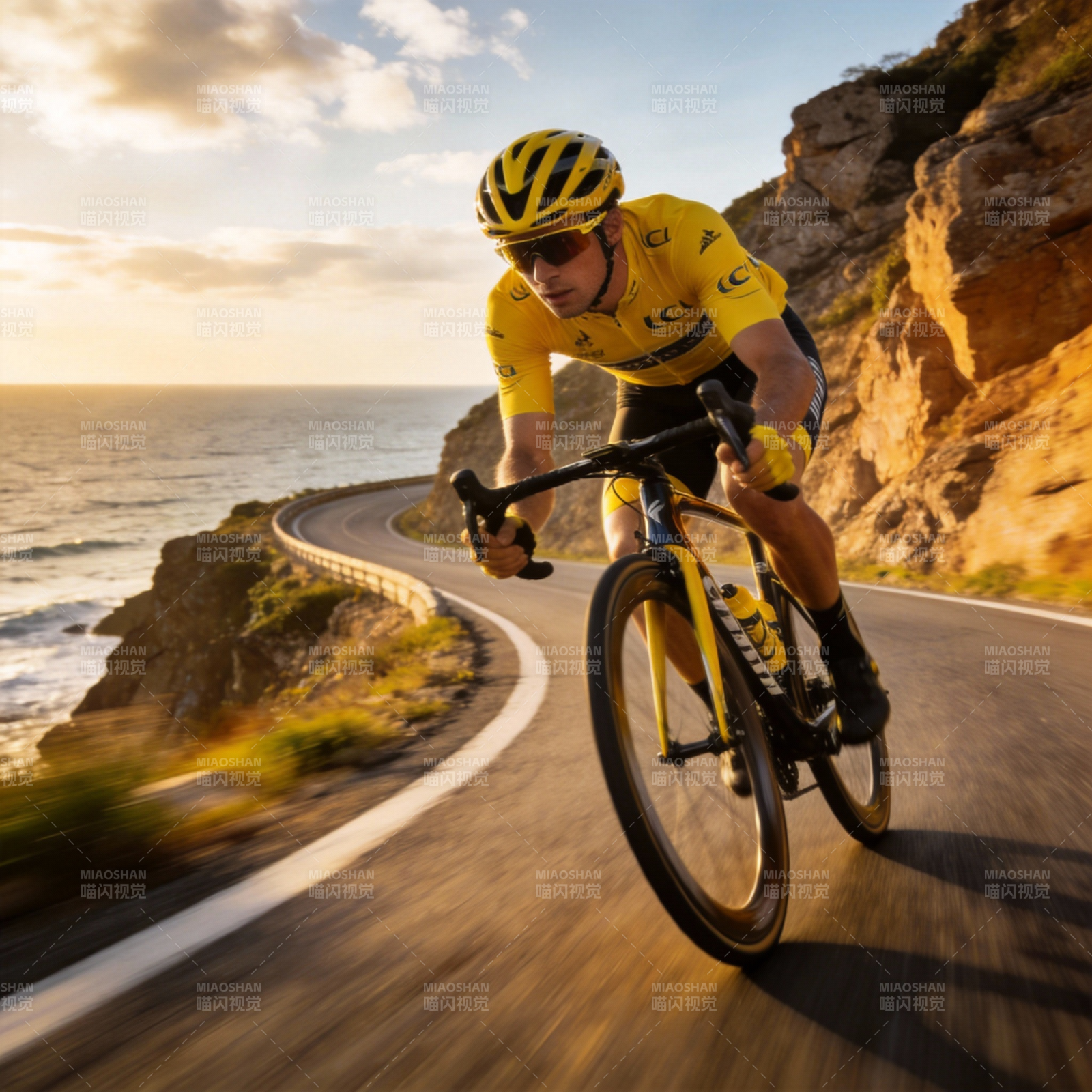 海岸骑行 速度与风景图片