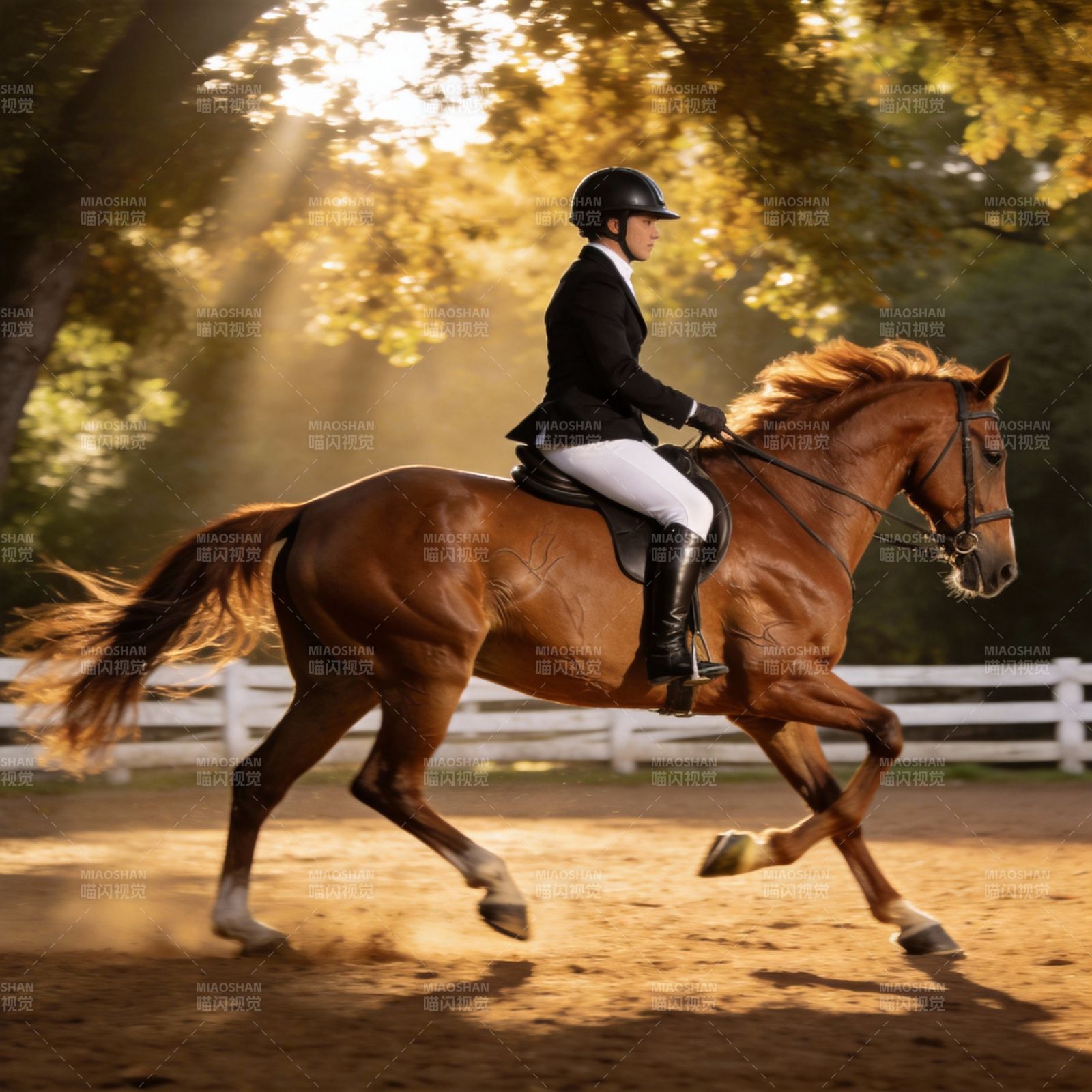 骑手与骏马共舞图片