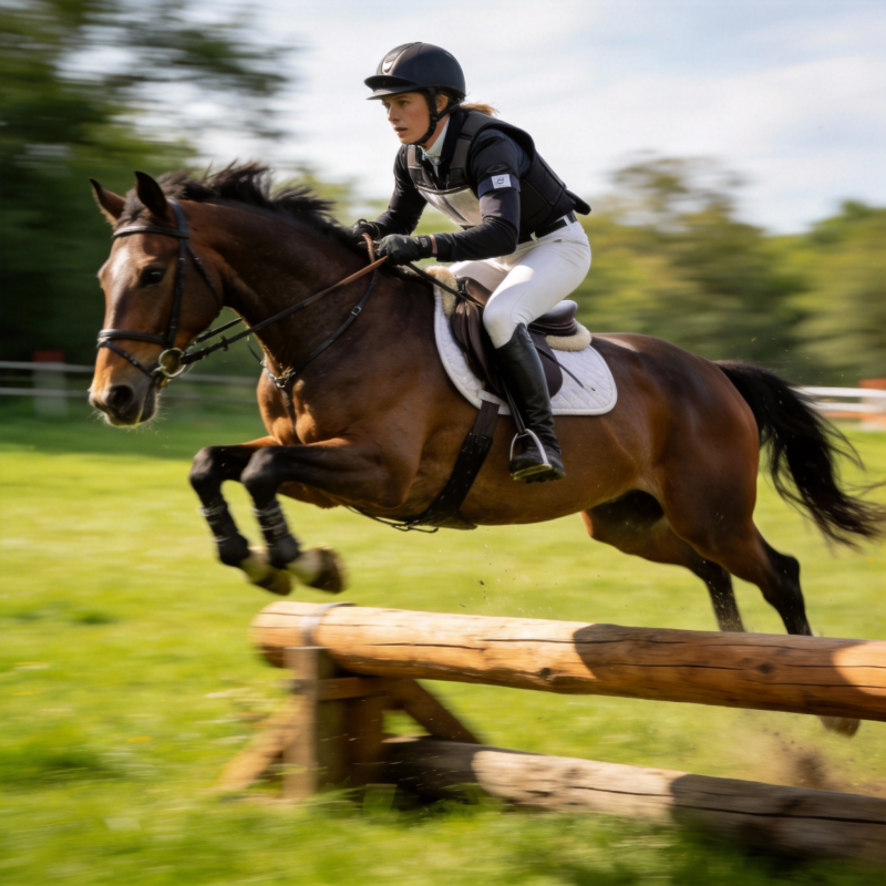 骏马飞跃障碍图片