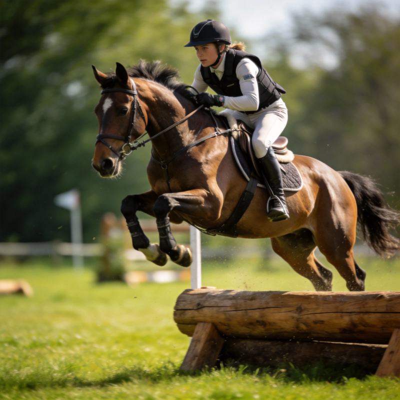 跃马飞越障碍图片