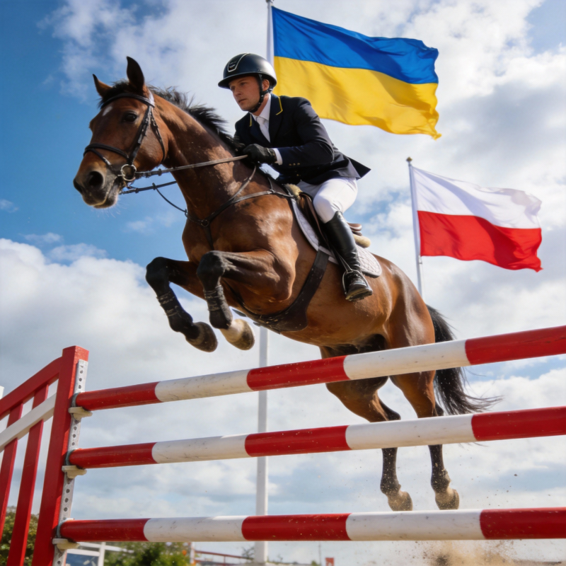 马术飞跃瞬间图片