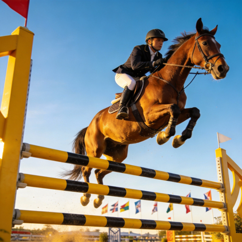 飞跃障碍 马术英姿图片