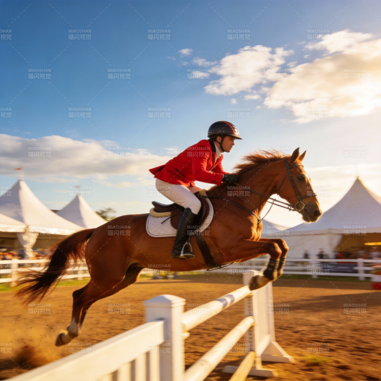 骏马腾跃 驰骋赛场图片